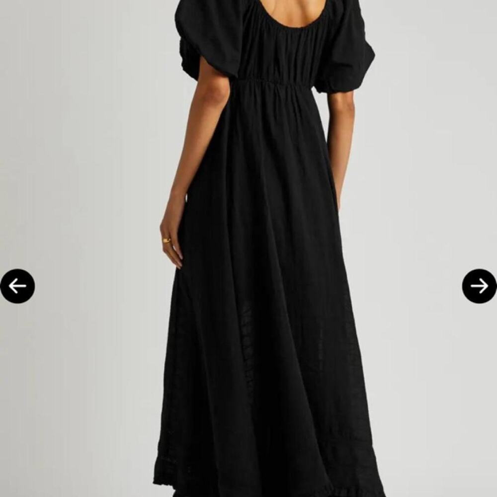 Free people black cotton midi